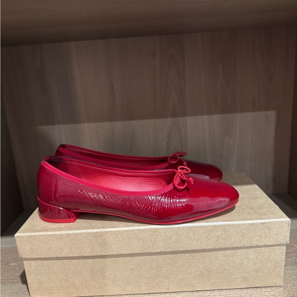 Christian Louboutin Patent Red Ballet Flats